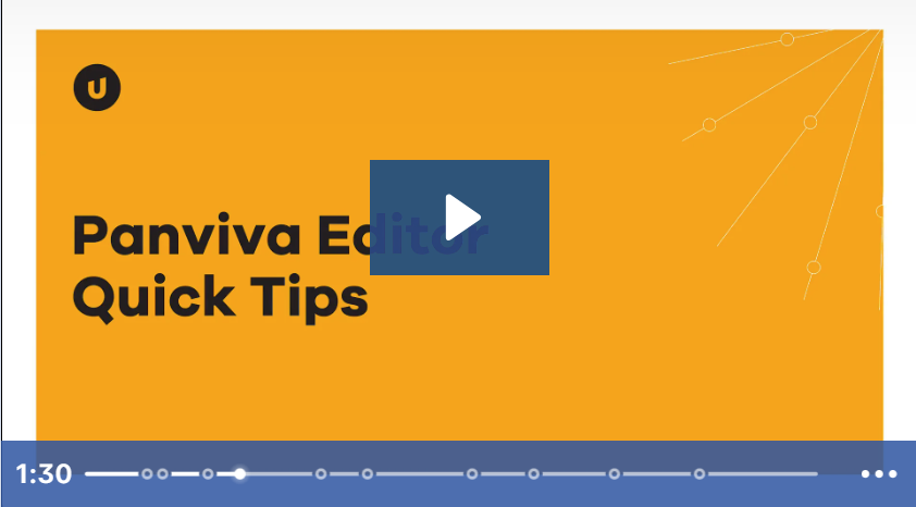 Panviva Editor Tools